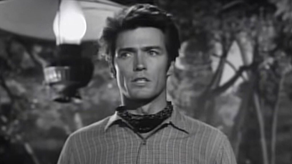Young Clint Eastwood in Rawhide(1959)
