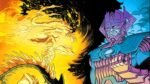 Fiery Spirit of Vengeance confronts cosmic titan Galactus in a blazing standoff—variant cover of Ghost Rider vs. Galactus #1 (1:25 Declan Shalvey Edition)