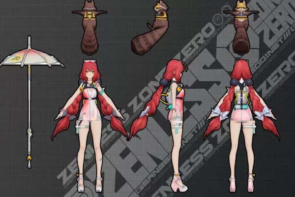 Alice in summer-themed attire