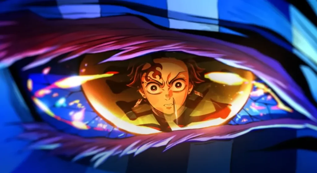 Tanjiro Kamado in the dark setting of the Infinity Castle arc trailer