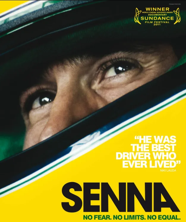 Ayrton Senna driving his Formula 1 car, featured in the 2010 documentary film Senna.