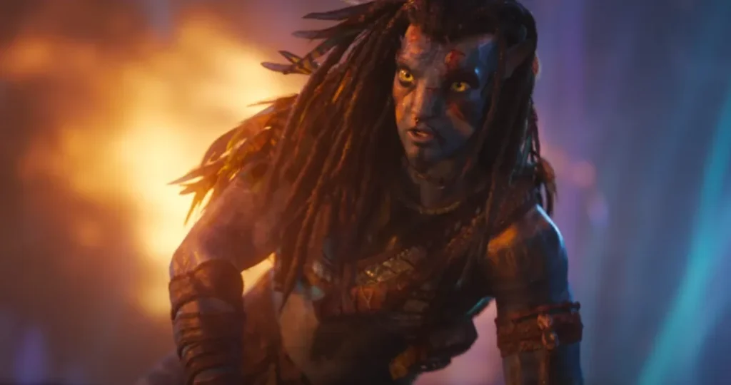 jake Sully faces the Ash People in a volcanic battleground from the Avatar: Fire & Ash trailer.