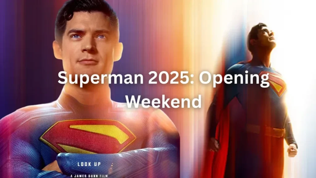 David Corenswet as Superman in the 2025 DCU reboot movie poster